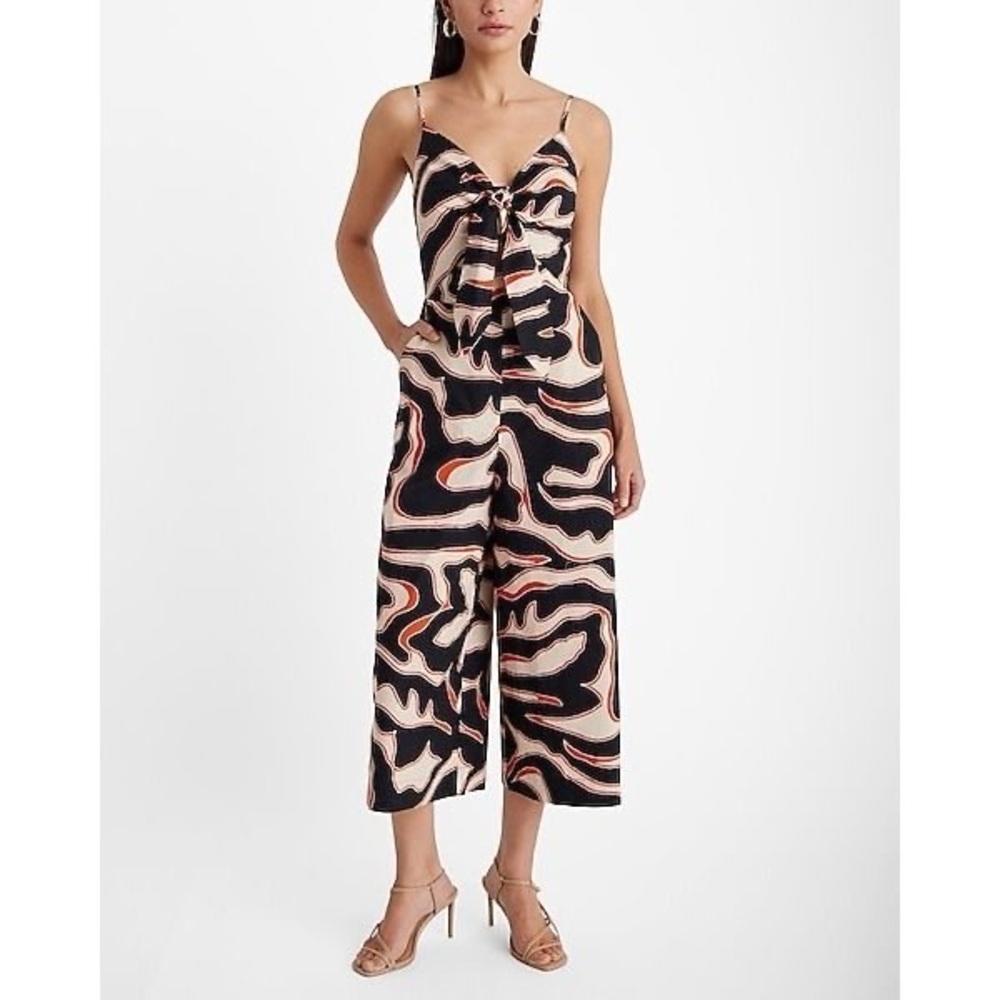 Express Black and Red Patterned Dress